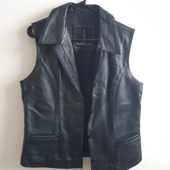 Daniel San Perfecto sleeveless genuine leather vest Medium - Picture 4 of 16
